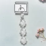 Triple Diamond Drop Charm